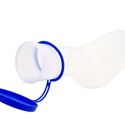 Tiga-Med urīna pudeļu komplekts: 1 x 1 litra urīna pudele. vīriešiem + 1x urīna pudeles turētājs Urīna pudeles turētājs ar vāku 1 gab. (=1 komplekts) Oriģināla kvalitāte!