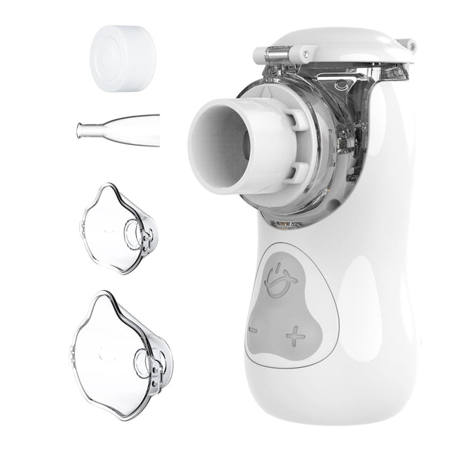 FEELLIFE inhalators bērniem un zīdaiņiem, inhalators pieaugušajiem un bērniem, inhalators bērniem, inhalators ar smidzinātāju, klusāks par 25 dB, pārnēsājams inhalators, efektīvs elpceļu slimību gadījumā