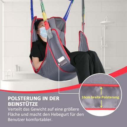 EZ Assistive Universal Full Body Patient Lift Sling, Lift Medical Sling für Bett Positionierung und Baden Assist Aids, Transfer Sling für Ältere, Bariatric,Behindert, Bettlägerig,(Groß)