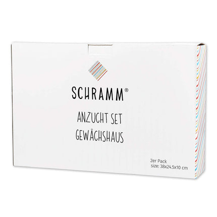Schramm® 2 daļu audzēšanas komplekts siltumnīcas audzēšanas paplātes podiem iekštelpu siltumnīcai 38,5 x 24 x 7 cm 48 audzēšanas podiem audzēšanas komplekts mini siltumnīca melna