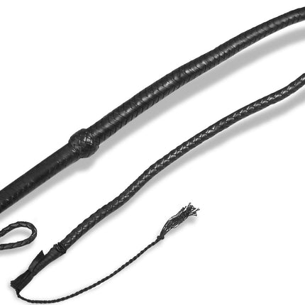 Ādas pātaga Bull Whip Bullwhip 120 cm Pātaga, kas izgatavota no īstas ādas Viena mēle ar kroku rada krakšķošu skaņu
