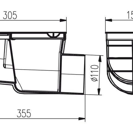 Lietus ūdens noteka DN 110 (325-D)