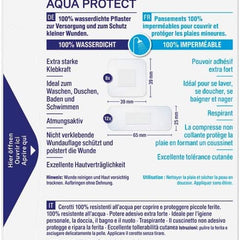 Hansaplast Aqua Protect plāksteri (20 strēmelītes), ūdensizturīgi brūču plāksteri ar īpaši spēcīgu līmi, pašlīmējošs plāksteris, kas ideāli piemērots dušošanai, peldēšanai un vannošanai.