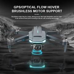 Gleto GPS drons ar 4K dubultkameru pieaugušajiem, profesionāli droni ar bezsuku motoru, 60 minūšu ilgs lidojuma laiks, automātiska atgriešanās mājās, sekojiet man, RC kvadrokopters iesācējiem
