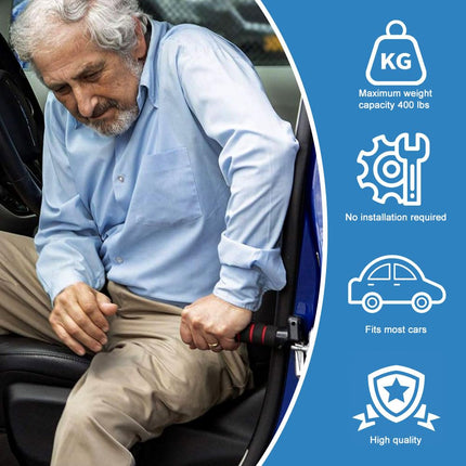 KBIBCK automašīnas palīgrīks, 2 daļas automašīnas izkāpšanas palīgrīks, automašīnas durvju rokturis, automašīnas iekāpšanas palīgrīks, daudzfunkcionāls drošības jostu griezējs iekāpšanai un izkāpšanai no automašīnas senioriem un cilvēkiem ar invaliditāti