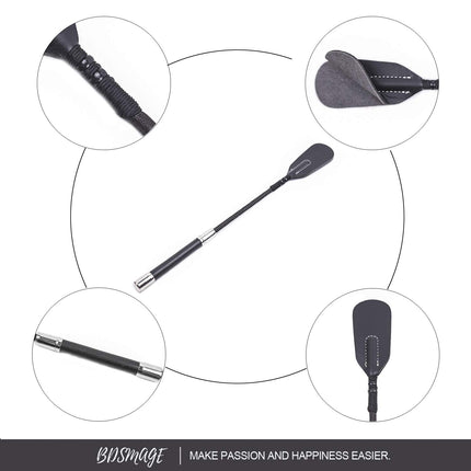 BDSMAGE 35 cm jāšanas pātaga erotiska ādas pātaga ar spalvu kutinātāja lāpstiņu, BDSM bondage komplekts, ādas pātaga, pēriena spalvu kutinātāja masāžas spalvu nūjiņa seksa rotaļlieta pāriem