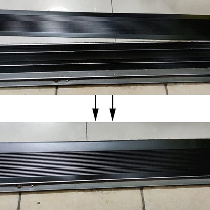 Ratiņkrēslu rampa neslīdoša sliekšņa lente durvju grīdas pārejas lente metāla sliekšņa rampas reduktors durvju rampas grīdas reduktors augstums 1-4 cm piekļuves kanāls robotizētas bagāžas slaucīšanai