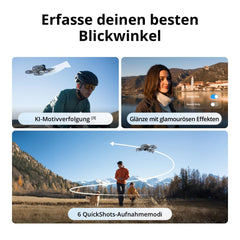 DJI Flip, drons ar kameru 4k pieaugušajiem, mini drons ar kameru, < 249 g, drona sekošanas funkcija, 13 km video pārraide, manuāla iedarbināšana, automātiska. Atgriešanās, lidojuma laiks 31 minūte