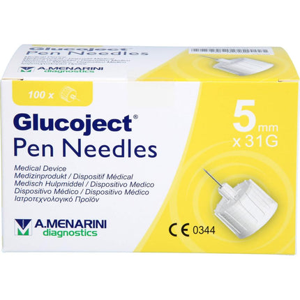GLUCOJECT pildspalvu adatas 31 Gx5 mm 0,25 mm 100 gab.