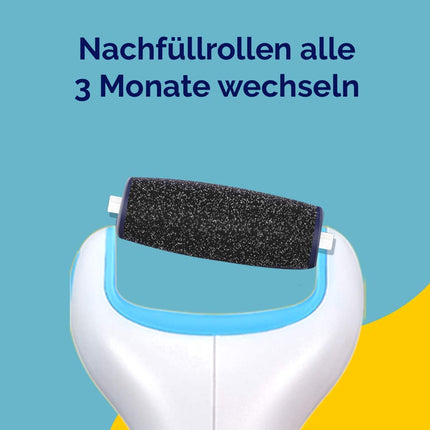 Scholl Expert Care mitro un sauso zobu birstīšu īpaši izturīgie rullīši – Scholl elektrisko tulznu noņēmēju uzpilde – Ar dimanta daļiņām – 2 ruļļi, pelēki, 2 gabali (1 iepakojums)