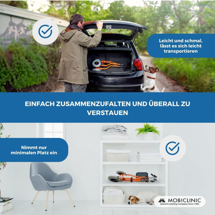 Mobiclinic, Caleta modelis, Rollators, Staigulīši senioriem un cilvēkiem ar invaliditāti, Ar 3 riteņiem, Salokāms staigāšanas palīglīdzeklis, Tērauds, Regulējams, Grozs, Pārnēsāšanas soma, Bremzes uz svirām, Oranžs