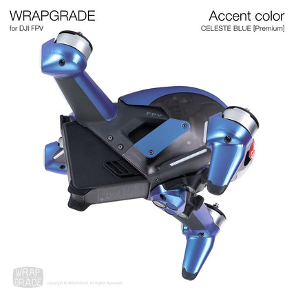 WRAPGRADE apvalks, kas ir saderīgs ar DJI FPV | Akcenta krāsa (Celeste Blue)