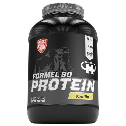 Mammut Nutrition Formula 90 proteīna pulveris Vanilla – 3 kg – 4 komponentu sūkalu proteīna pulveris ar sojas proteīna izolātu, piena proteīnu, olu proteīnu un B6 vitamīnu – 77% proteīna