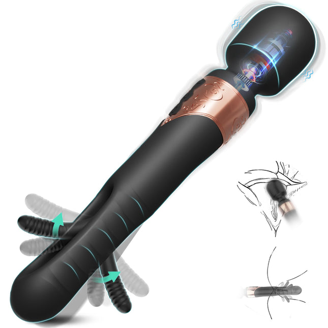 Dildo vibrators seksa rotaļlietas sievietēm, vibrācijas komplekti sievietēm klitora seksa rotaļlietas, seksa rotaļlietu komplekts sievietēm ar 10 * 7 režīmu pāru vibratoriem, prostatas masieris