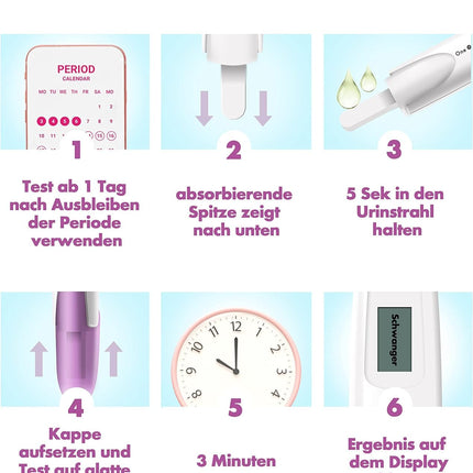 2 One+Soļu grūtniecības testi Agrīns digitālais I grūtniecības tests I 1x Agrīns grūtniecības tests I Agrīns grūtniecības tests ar grūtniecības vai negrūtniecības indikatoru I 25 mSV/ml