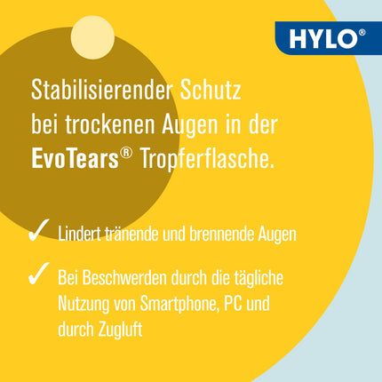 EvoTears® acu pilieni sausām acīm — unikāli, pateicoties perfluorheksiloktāna saturam un bezūdens, 3 ml