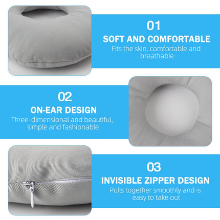 KUWUNG pīrsinga spilvens ar caurumu, ausīm pret ausu sāpēm, donutu spilvens, ausu spilvens, miega riņķis sānu gulētājiem sāpju mazināšanai, spilvens, ausu spilvens, ausu pīrsinga spilvens