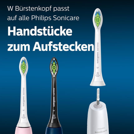 Philips Sonicare Original W2 Optimal White standarta zobu birstes uzgaļi Sonic zobu birstēm – 8 uzgaļu iepakojums, baltā krāsā (modelis HX6068/12)