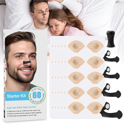 Gobesty 60 gabali elpošanas deguna sloksnes, elpošanas magnēts, magnētiska deguna sloksne, pret krākšanu vērstas deguna sloksnes, deguna plāksteri elpo labāk, deguna plāksteri pret krākšanu ceļojumiem, viesnīcai