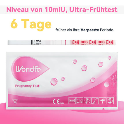 Wondfo 20 grūtniecības testi 50 ovulācijas testi 10 mSV/ml HCG ātrās teststrēmeles Ovulācijas tests LH auglības tests sievietēm