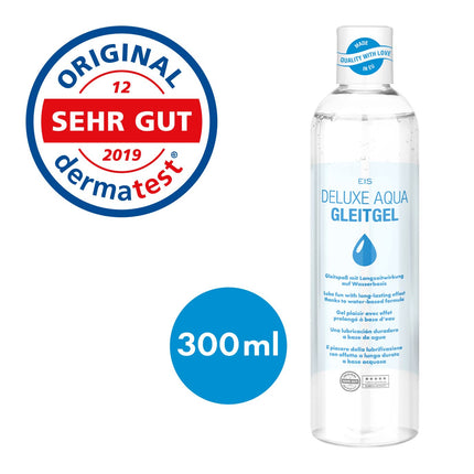 EIS smērviela 'Deluxe Aqua lubricant' 300 ml | Ūdens bāzes lubrikants | Erotiskais gels vīriešiem un sievietēm | Ādai draudzīgs lubrikants īpaši jutīgai ādai | Saderīgs ar prezervatīviem | neitrāls
