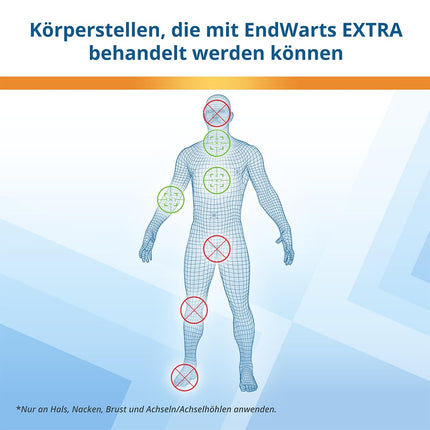 EndWarts EXTRA: Kārpu ārstēšanai, sasaldēšanas šķīdums kārpu ārstēšanai uz kakla, krūtīm un padusēm, 9 vienreizējās lietošanas uzgaļi un 9 plāksteri, ielāpi, aerosols