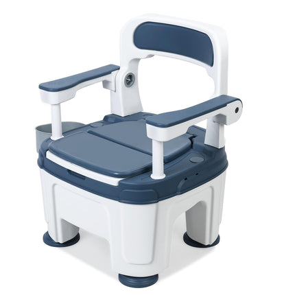 Cadciehe naktsskapītis, pārnēsājama tualete, tualetes krēsls ar rokturiem, regulējams augstums, mobila pārnēsājama tualete, pieaugušo podiņkrēsls, slodze 400 kg, senioriem, invalīdiem, vecāka gadagājuma cilvēkiem