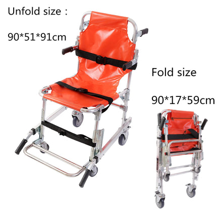 Transporta krēsls, evakuācijas krēsls, pārnēsāšanas krēsls, pacientu transports, kāpņu krēsls, slimnīcas krēsls, viegls, salokāms ātrās palīdzības ugunsdzēsēja evakuācijas krēsls ātrās palīdzības mašīnām ar sc