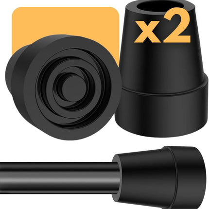 OrtoPrime 2 neslīdošu kruķu iepakojums, kruķi, kruķi, caurules, 18 mm, 19 mm un 20 mm, nūjas, kruķu un pamatņu uzgaļi, gumijas dībeļi, nūjas un kruķi, 2 gabali