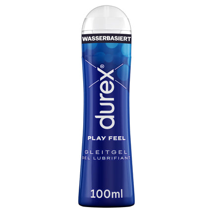 Durex Play Feel lubrikants – uz ūdens bāzes veidots lubrikants patīkamai slīdēšanai, maigs un pH draudzīgs – ​​100 ml (1 x 100 ml)