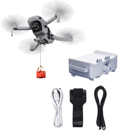 Airdrop kravas transportēšanas piegādes ierīces atbrīvošanas nomešanas ierīce, kas ir saderīga ar DJI Mini2/Mini 2 SE/Mini SE nomešanas sistēmu, dronu aksesuārs kāzām, meklēšanai un glābšanai