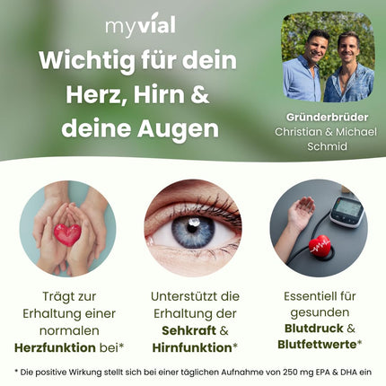 Omega 3 vegāniskās kapsulas 120 gab. – 600 mg EPA un DHA no aļģu eļļas – augsta deva – triglicerīdu forma – ilgtspējīgi ražots Vācijā – bez piedevām – laboratoriski pārbaudīts