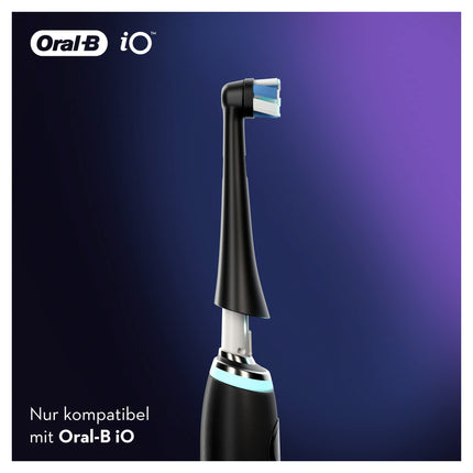 Oral-B iO Ultimate tīrīšanas birstes galviņas elektriskajai zobu birstei, 4 gab., maksimāla zobu tīrīšana ar iO tehnoloģiju, zobu birstes galviņa Oral-B zobu birstēm, melna, 4 gab. iepakojumā