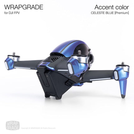 WRAPGRADE apvalks, kas ir saderīgs ar DJI FPV | Akcenta krāsa (Celeste Blue)