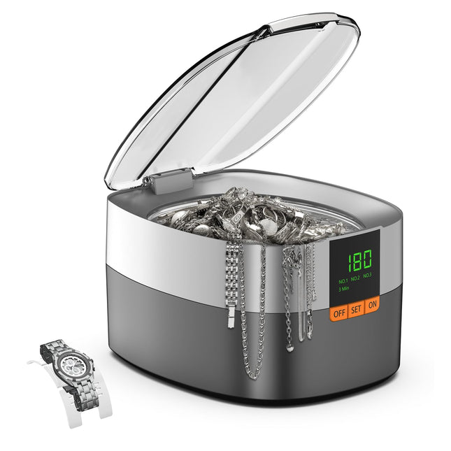 Ultraskaņas tīrīšanas ierīce Ultraskaņas tīrītājs Ultraskaņas ierīce KECOOLKE 750ml Sonic Cleaner ar digitālo taimeri glāzēm, gredzeniem, monētām, pirkstu gredzeniem, naudai