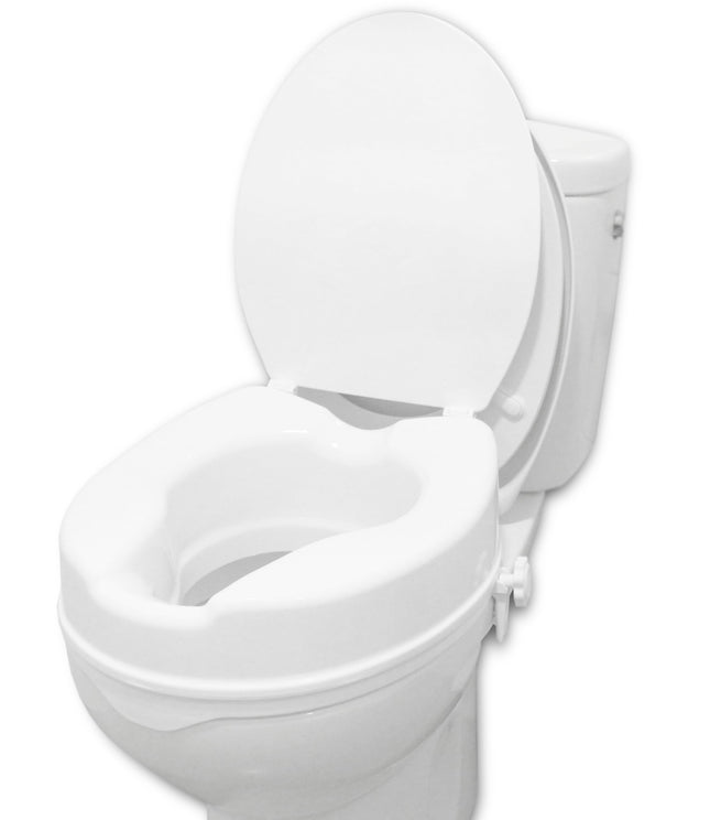 PEPE Mobility - paaugstināts tualetes poda sēdeklis ar vāku 10 cm, balts