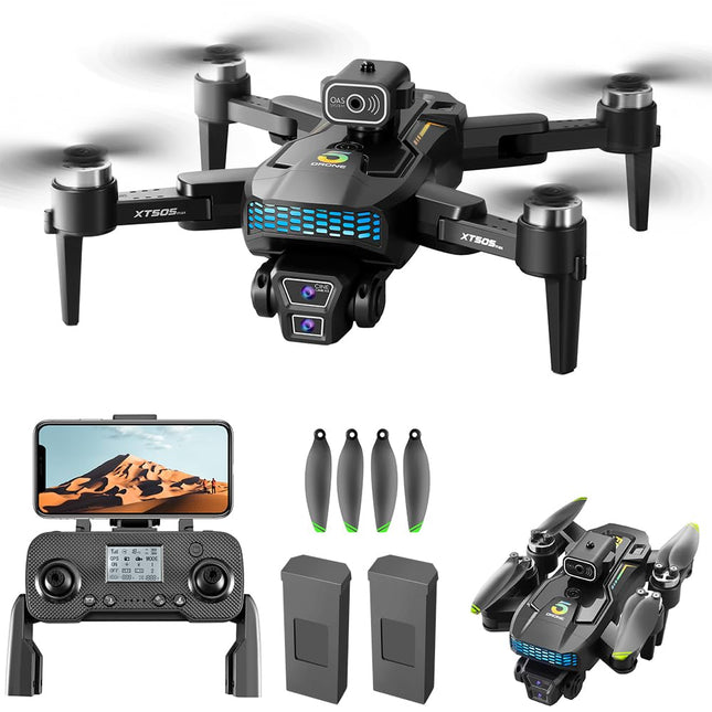 OBEST GPS drons ar 4k kameru, piemērots iesācējiem, FPV RC kvadrokopters ar bezsuku motoru, svars mazāks par 249 g, zema akumulatora uzlādes pakāpe, 360° šķēršļu apiešana, 2 baterijas