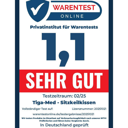 Tiga-Med 2 daļu sēdekļa spilvens, neslīdošs, augstākās kvalitātes sēdekļa ķīļveida spilvens, melns, īpaši izturīgs un dimensijās stabils biroja krēsla automašīnas sēdekļa spilvens, sēdekļa pastiprinātājs, neslīdošs ķīļveida spilvens