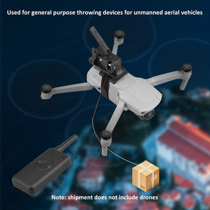 Akemaio Airdrop gaisa pilināšanas sistēma, kas ir saderīga ar GD91 Pro dronu, makšķerēšanas ēsmu, kāzu gredzenu, dāvanu vēstuli, glābšanas metēja piegādi