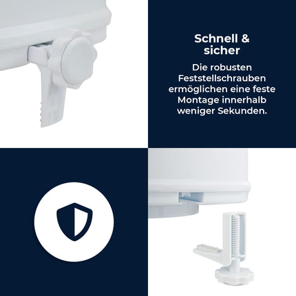 Flexilife paaugstināts tualetes pods ar vāku senioriem - pēc izvēles 10 cm vai 15 cm - tualetes poda paaugstinājums, tualetes poda stiprinājums, tualetes poda paaugstinājums (10 cm)