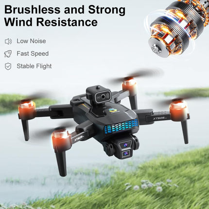OBEST GPS drons ar 4k kameru, piemērots iesācējiem, FPV RC kvadrokopters ar bezsuku motoru, svars mazāks par 249 g, zema akumulatora uzlādes pakāpe, 360° šķēršļu apiešana, 2 baterijas