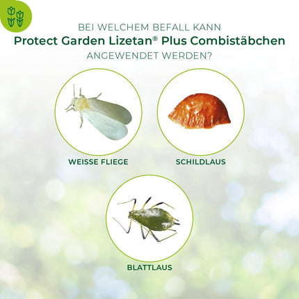 PROTECT GARDEN Lizetan Plus kombinētie mēslošanas stienīši, ilgtermiņa kaitēkļu apkarošana un augstākās kvalitātes mēslojums vienā, 40 stienīši