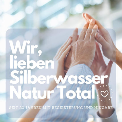 Natur Total Colloidal Silver 100 PPM 1000 ml sudraba ūdens ar augstu devu 100 ppm - stikla pudele - smalkākas daļiņas, augsta efektivitāte