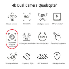Salokāms drons ar 4K HD dubulto kameru pieaugušajiem, augstuma noturēšanu, bezgalvas režīmu, gravitācijas uztveršanu, kamerdroni pieaugušajiem/iesācējiem, dāvanas meitenēm/zēniem