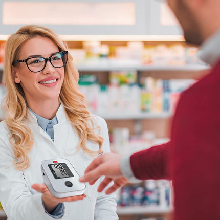 boso medicus X — labākais augšdelma asinsspiediena mērītājs (Stiftung Warentest 2016. gada 5., 2018. gada 11. un 2020. gada 9.) ar vienas pogas vadību, lielu displeju un aritmijas noteikšanu — ar standarta aproci (22–32 cm)