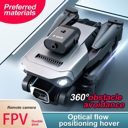 Salokāms kvadrokoptera drons, K6 FPV RC kvadrokopters ar 1080P 4K HD dubulto kameru, 15 minūšu lidojuma laiks, inteliģenta planēšana un šķēršļu apiešana, 50x tālummaiņas Wi-Fi drons