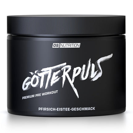 OS NUTRITION Götterpuls Premium pirms treniņa pastiprinātāja persiku ledus tēja 308g
