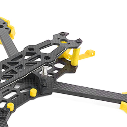 KENANLAN kvadrokoptera rāmja komplekts, FPV sacīkšu drona rāmis profesionāls 225 mm riteņu bāzes oglekļa šķiedras kvadrokoptera rāmis RC drona piederumi (dzeltens)