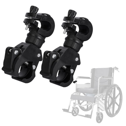 Worown 2 komplektu daudzfunkcionāls kruķu turētājs, spieķu turētājs, ratiņkrēsla nūjas turētājs ratiņkrēsliem Fiksēti lukturīši, lietussargi, universāls kruķu turētājs