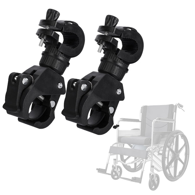 Worown 2 komplektu daudzfunkcionāls kruķu turētājs, spieķu turētājs, ratiņkrēsla nūjas turētājs ratiņkrēsliem Fiksēti lukturīši, lietussargi, universāls kruķu turētājs